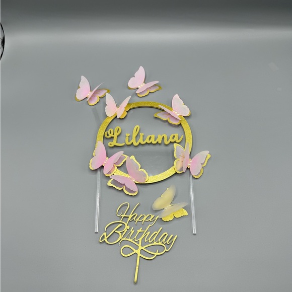 Cute Butterfly boho  cake topper - Picture 2 of 12
